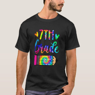 Zurück zur Schule 7. Klasse Lehrer Bleistift Tie D T-Shirt