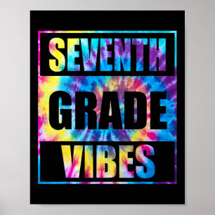 Zurück zur Schule 7. Klasse Vibes Erster Schultag Poster