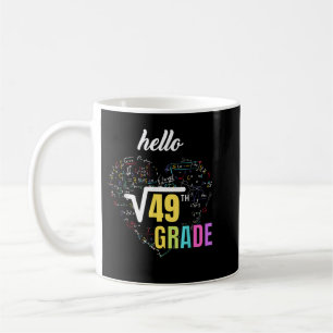 Zurück zur Schule 7. Platz Wurzel von 49 Mathemati Kaffeetasse