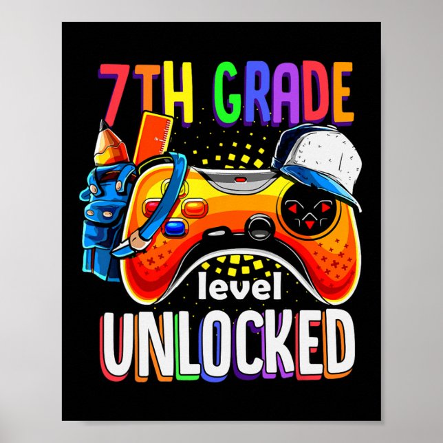 Zurück zur Schule 7. Stufe frei Poster (Vorne)