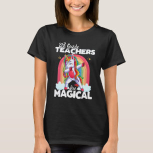Zurück zur Schule 8. Klasse Lehrer Einhorn Magisch T-Shirt