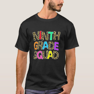 Zurück zur Schule 9. Klasse Gruppe Leopard Neunte  T-Shirt