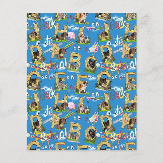 Zurück zur Schule ABC wiederholt Design Case für d Flyer (Vorne)