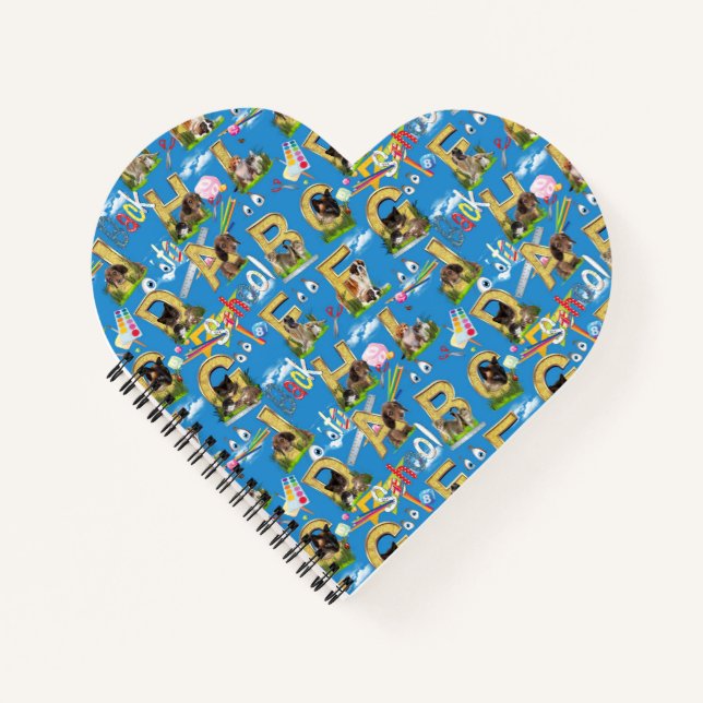 Zurück zur Schule ABC Wiederholung des Designs Notizbuch (Vorderseite)