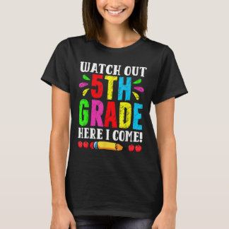 Zurück zur Schule Achtung 5. Klasse ich komme Fir T-Shirt