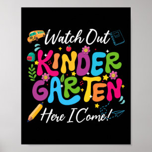 Zurück zur Schule Achtung Kindergarten Ich komme K Poster