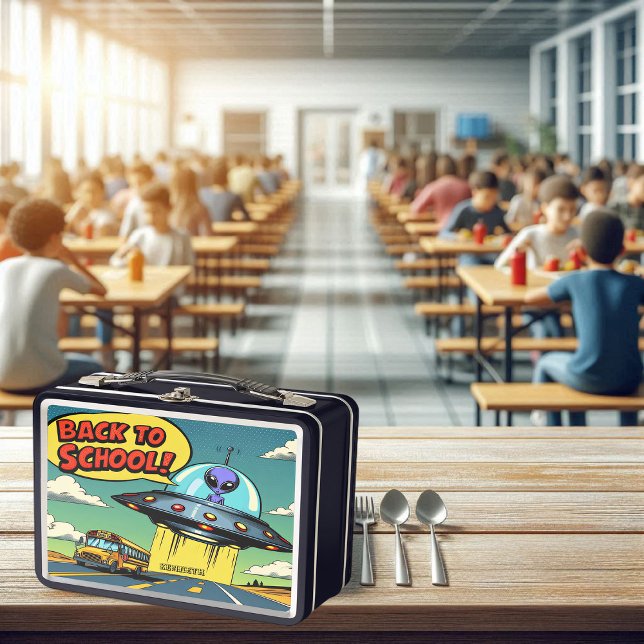 Zurück zur Schule - Alien Style! Metall Brotdose (Von Creator hochgeladen)