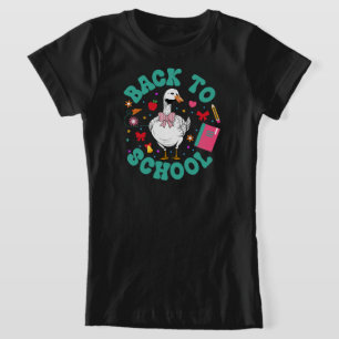 zurück zur Schule am ersten Tag lustige Gänseband  T-Shirt