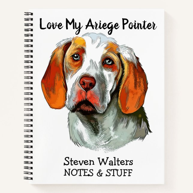 Zurück zur Schule Ariege Pointer Notebook Notizbuch (Vorderseite)