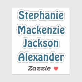 Zurück zur Schule - Aufkleber mit mehreren Namen