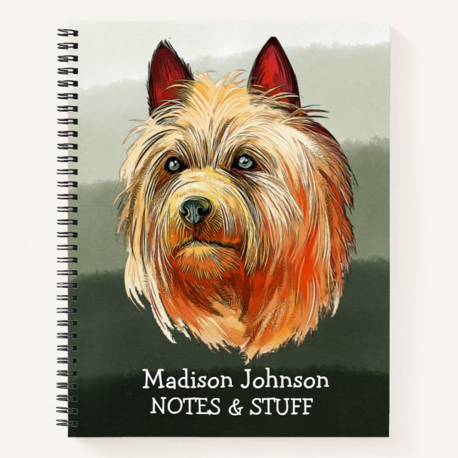 Zurück zur Schule - Australian Terrier Notebook Notizbuch (Vorderseite)
