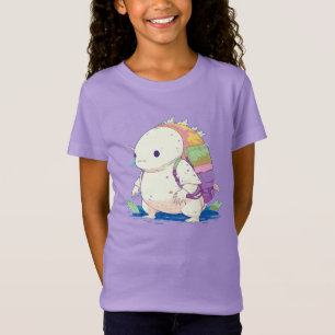 Zurück zur Schule Axolotl Kawaii Cartoon T-Shirt