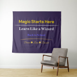 Zurück zur Schule Banner Klassenzimmer Dekoration Wandteppich