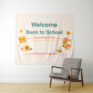 Zurück zur Schule Banner Klassenzimmer Dekoration Wandteppich