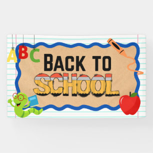 Zurück zur Schule Banner Schilder Schule Ereignis