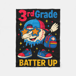 Zurück zur Schule Baseball Eis Drip Erster Tag O Fleecedecke