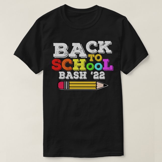 Zurück zur Schule Bash 2022 Lehrer Student T-Shirt (Design vorne)