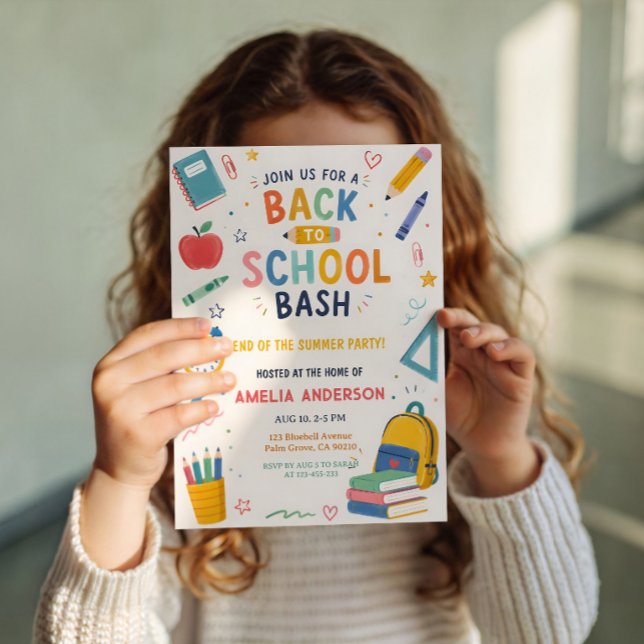 Zurück zur Schule Bash Ende Sommer Einladung (Von Creator hochgeladen)