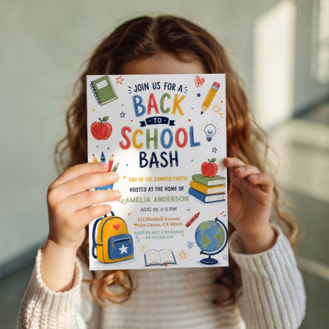 Zurück zur Schule Bash Ende Sommer Einladung (Von Creator hochgeladen)