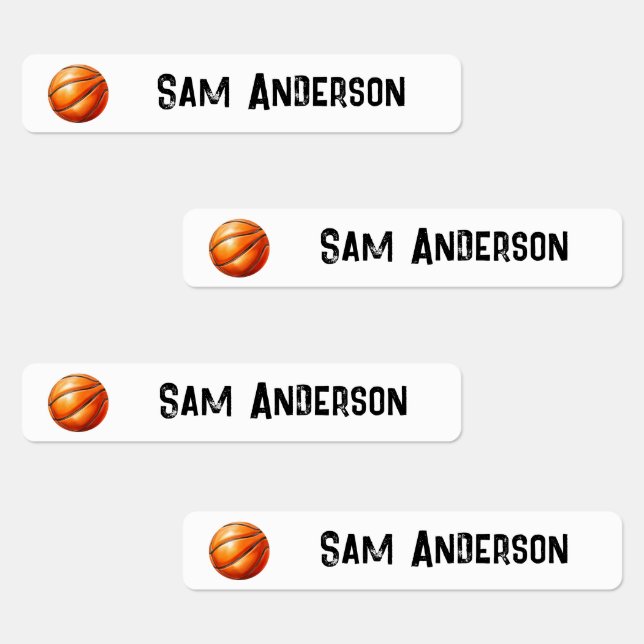 Zurück zur Schule Basketball Kinder Name Etiketten (Gruppe)
