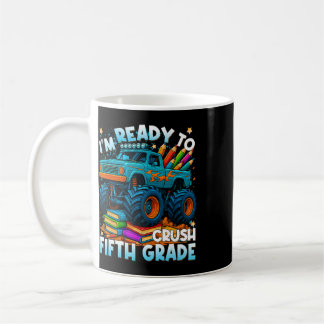 Zurück zur Schule Bereit 5. Klasse Monster-LKW zu Kaffeetasse