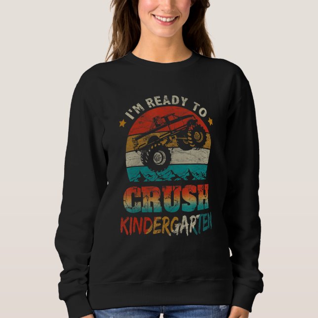 Zurück zur Schule bereit, den Kindergarten-Monster Sweatshirt (Vorderseite)