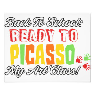 Zurück zur Schule: Bereit zum Picasso My Art Class Fotodruck