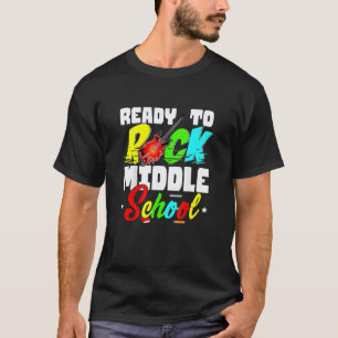 Zurück zur Schule Bereit zum Rocken Mittelschule G T-Shirt