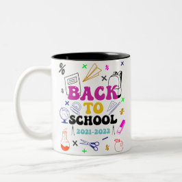 Zurück zur Schule | Bestes Geschenk für den 1. Sch Zweifarbige Tasse