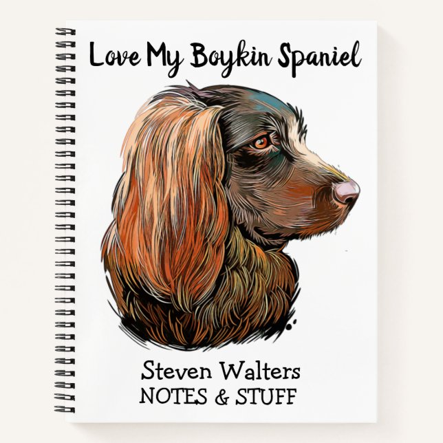 Zurück zur Schule Boykin Spaniel Notebook Notizbuch (Vorderseite)