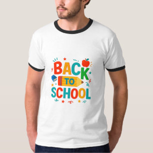"Zurück zur Schule" Bunter Bleistift & Apfel Grafi T-Shirt