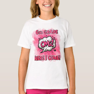 Zurück zur Schule Comic der 6. Klasse T-Shirt