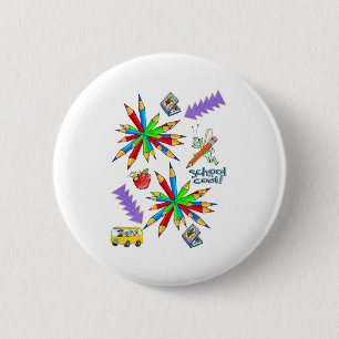 Zurück zur Schule - Cooler Knopf Button