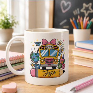 Zurück zur Schule Coquette benutzerdefinierter Nam Kaffeetasse