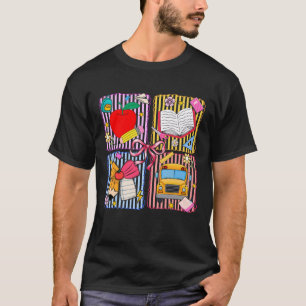 Zurück zur Schule Coquette-Bogen-Bleistift-Lehrer- T-Shirt