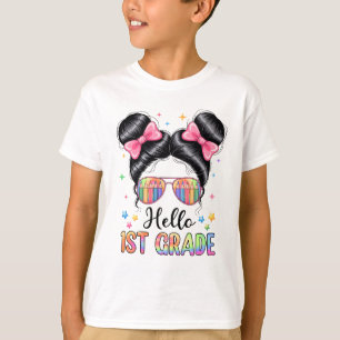 Zurück zur Schule Coquette Bow Lehrer Hallo erste T-Shirt