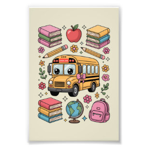 Zurück zur Schule Coquette Lehrer Kindergarten Pre Fotodruck