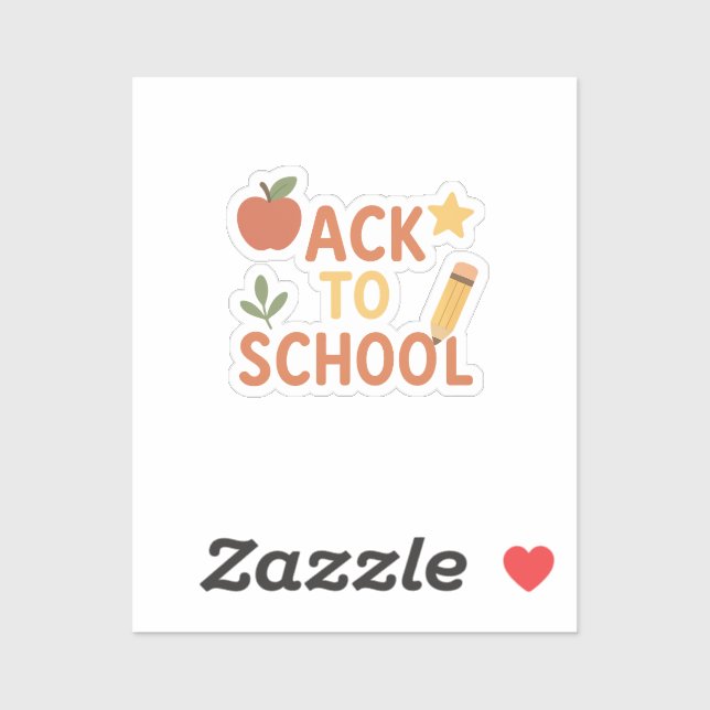 Zurück zur Schule Custom Vinyl Sticker (Blatt)