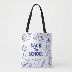 Zurück zur Schule Doodle Tote Tag