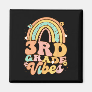 Zurück zur Schule Dritte Klasse Vibes Schüler Lehr Magnet