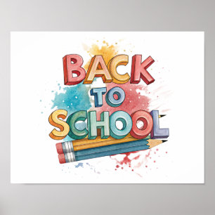 Zurück zur Schule Druckbares Poster Schild