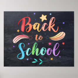 Zurück zur Schule Druckbares Poster Schild