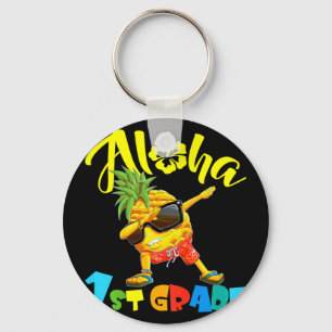 Zurück zur Schule erste Klasse cool dabbing aloha Schlüsselanhänger