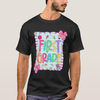 Zurück zur Schule Erste Klasse Coquette Bleistift T-Shirt