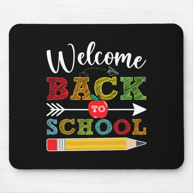 Zurück zur Schule Erster Schultag Lehrer  Mousepad (Vorne)