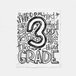 Zurück zur Schule Erster Schultag Typografie Dritt Fleecedecke