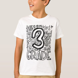Zurück zur Schule Erster Schultag Typografie Dritt T-Shirt