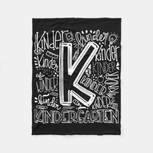 Zurück zur Schule Erster Schultag Typografie Kind Fleecedecke
