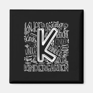 Zurück zur Schule Erster Schultag Typografie Kind Magnet