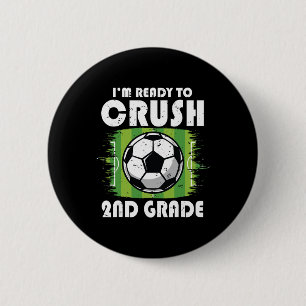 Zurück zur Schule Erster Tag der 2. Klasse Fußball Button